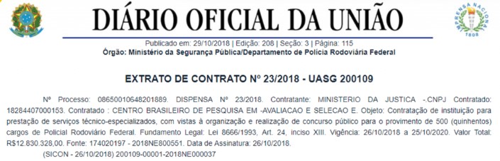 contrato-cebraspe-prf - Notícias CERS